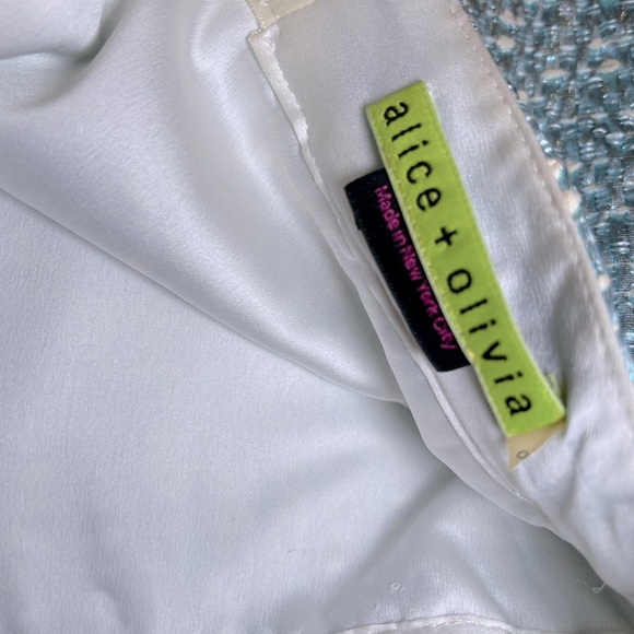 Alice + Olivia Ice Blue A-Line Mini Skirt for nightlife - Picture 6 of 9